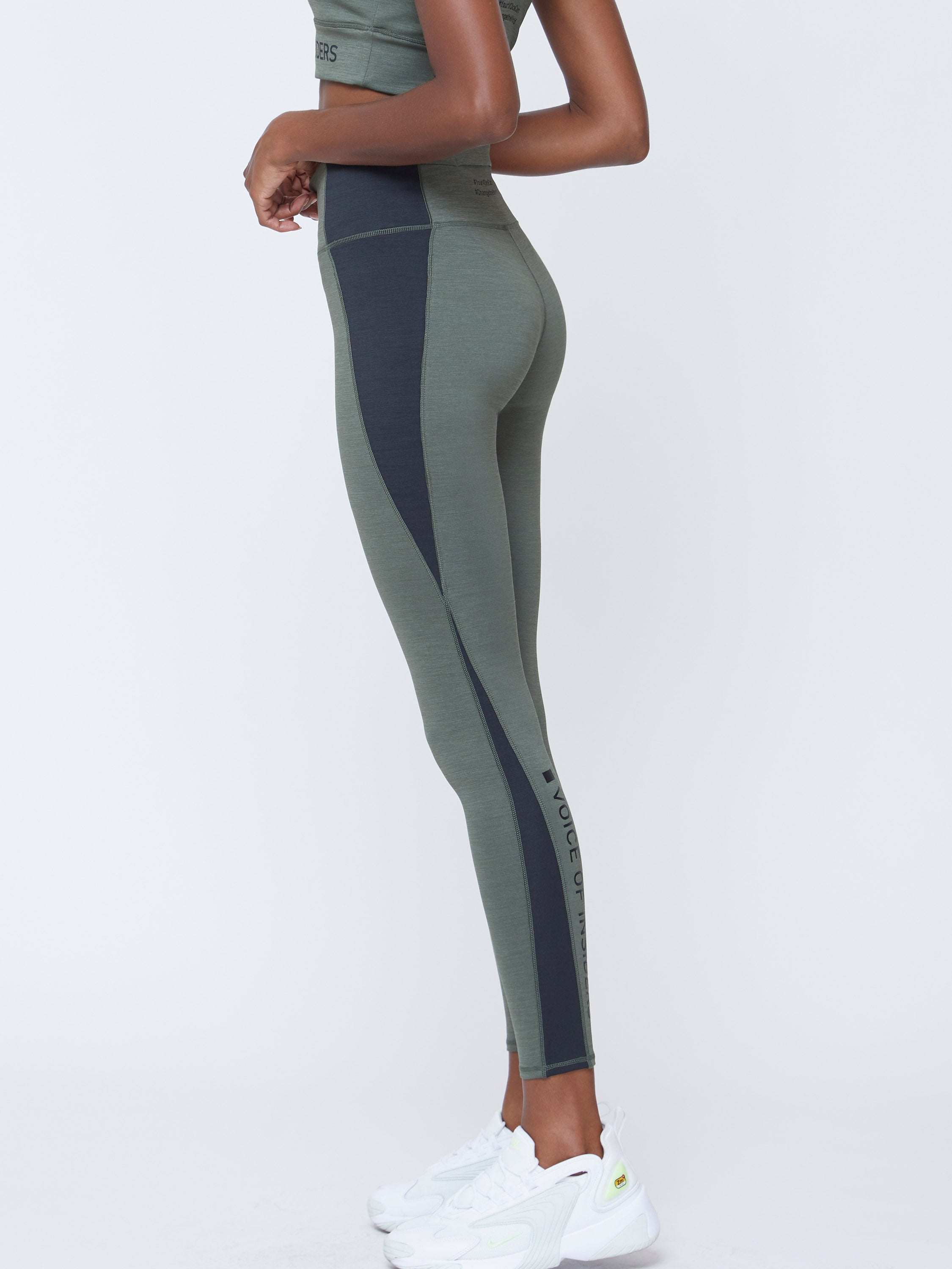 OV OUTDOOR VOICES pants Size XS womens yoga leggings gray color blocks